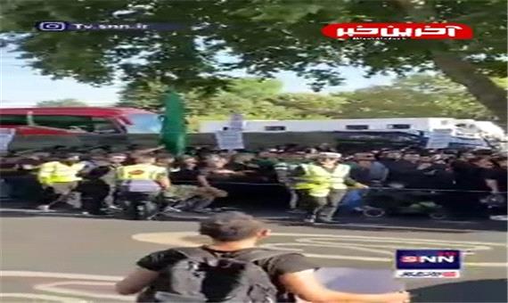مراسم عزاداری ظهر عاشورا در خیابان های لندن