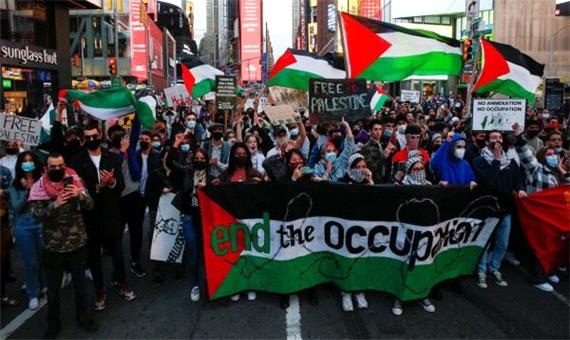 فریاد «الله اکبر» هزاران حامی فلسطین در لندن
