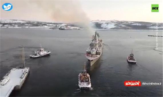 مانور نظامی روسیه در دریای یخ زده بارنتس