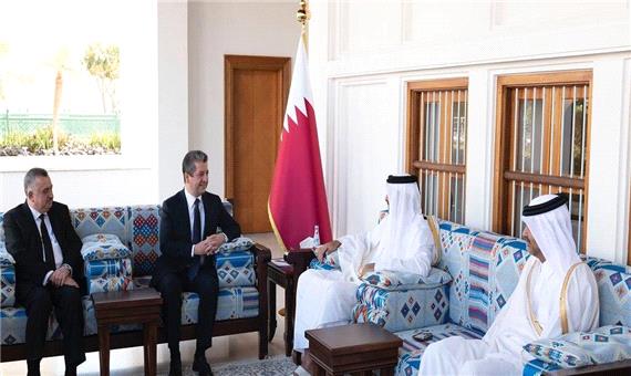 نخست وزیر اقلیم کردستان عراق با امیر قطر دیدار کرد
