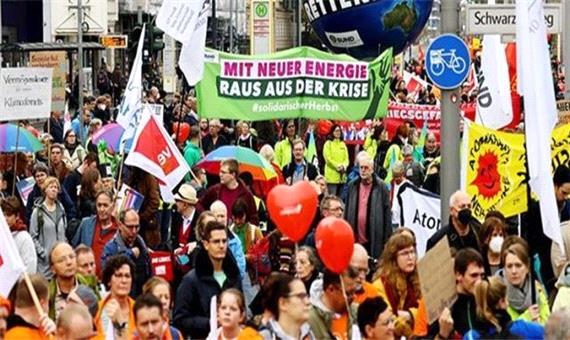 تظاهرات در 6 شهر آلمان علیه اوضاع اقتصادی و بحران انرژی