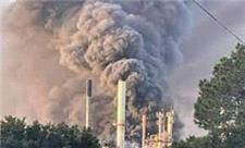آتش سوزی در یک کارخانه مواد شیمیایی در ژاپن
