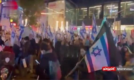 تجمع گسترده معترضان در اطراف اقامتگاه نتانیاهو