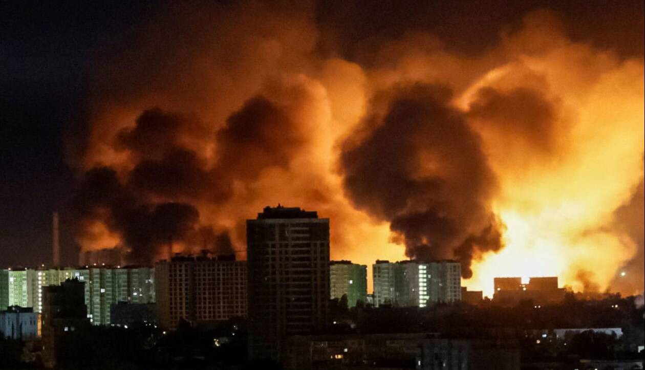 حملات گسترده پهپادی روسیه به اوکراین