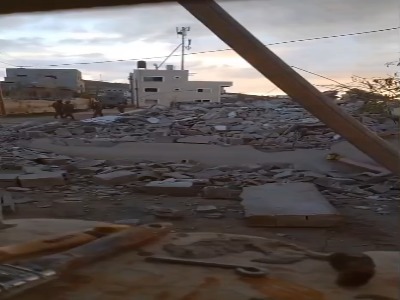 تخریب منزل شهید فلسطینی در غرب نابلس