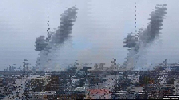 حمله هوایی روسیه به پایتخت اوکراین