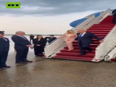 ‌تصاویری از ورود نتانیاهو به واشنگتن برای دیدار با ترامپ