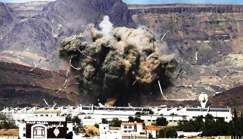 تصاویر حمله هوایی عربستان به یک بیمارستان در یمن