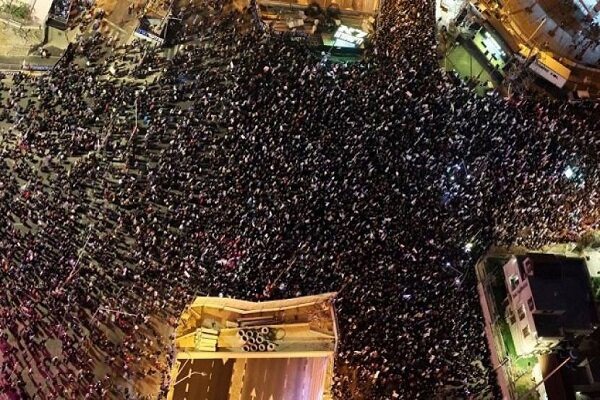 تظاهرات هزاران نفری علیه نتانیاهو در آستانه انتخابات اسرائیل